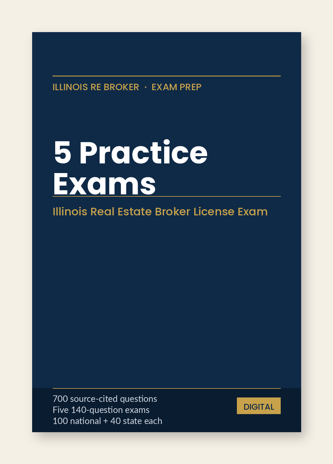 PassPath Prep: Illinois RE Broker — 5 Practice Exams Pack - Instant Digital Download