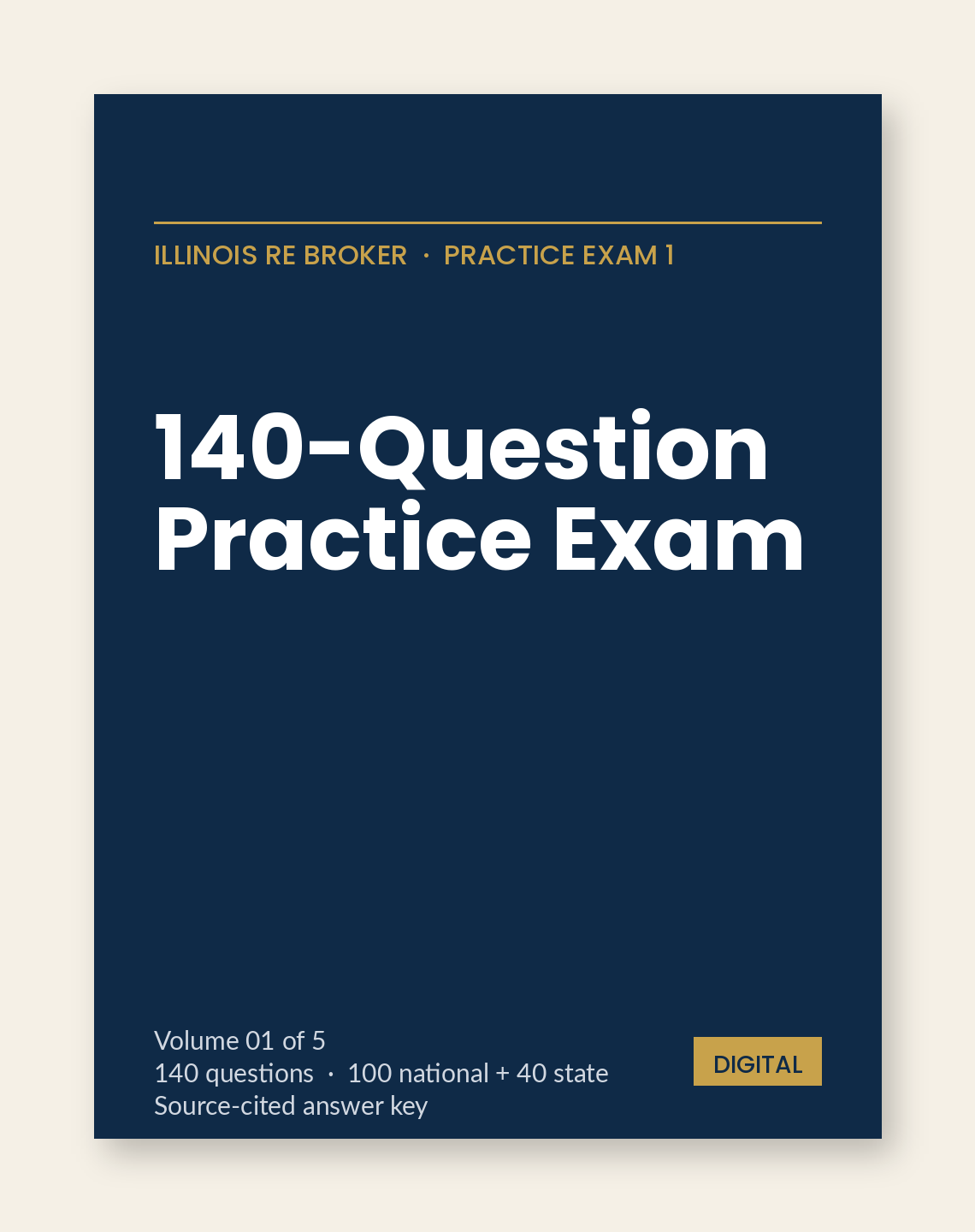 PassPath Prep: Illinois RE Broker — Practice Exam 1 - Instant Digital Download