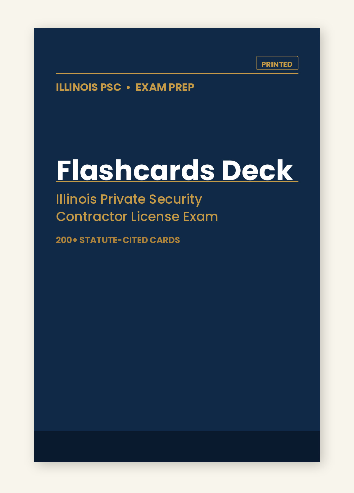 Illinois PSC Flashcards Deck — Printed Edition cover