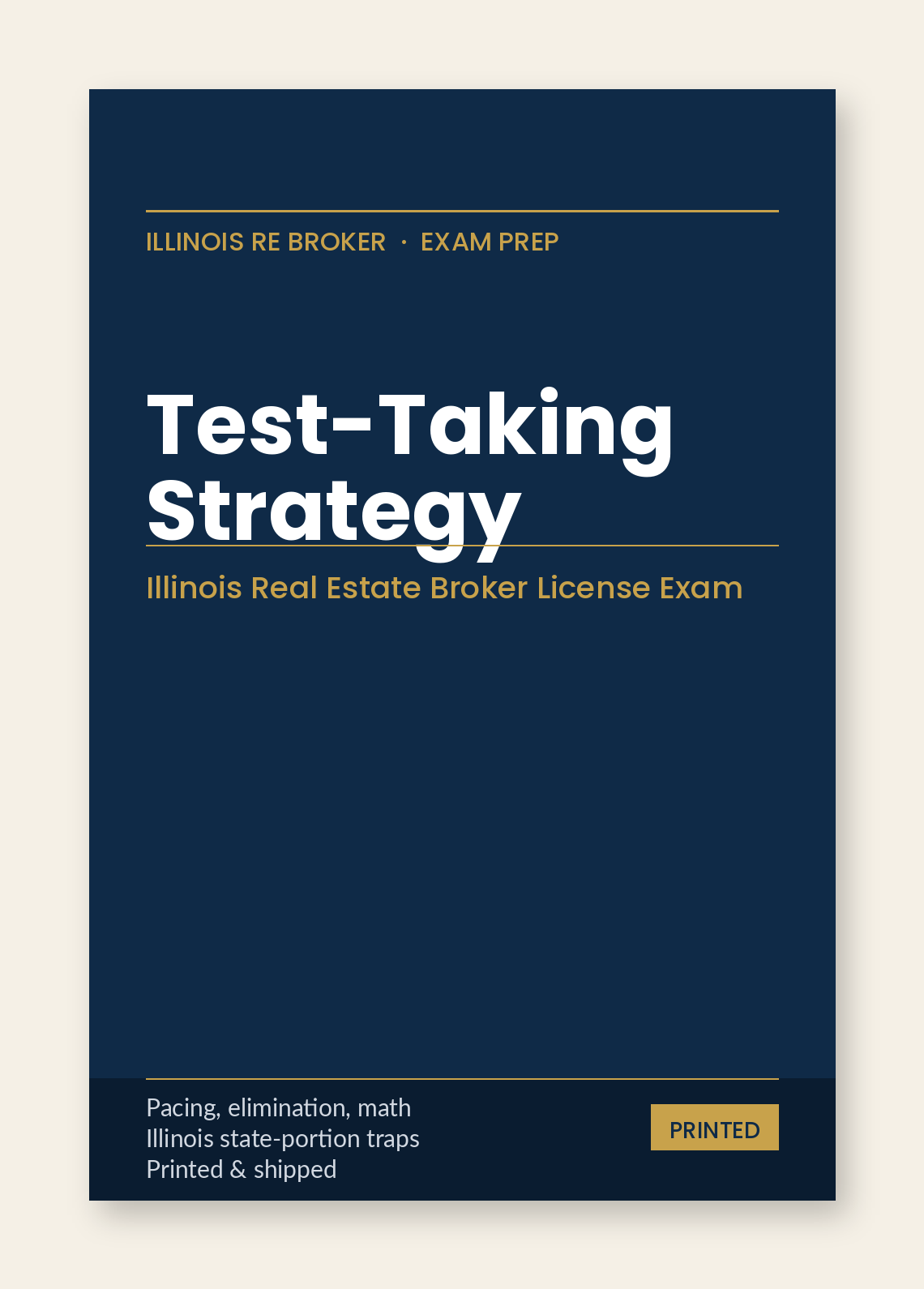 PassPath: Illinois RE Broker — Printed Test-Taking Strategy Guide