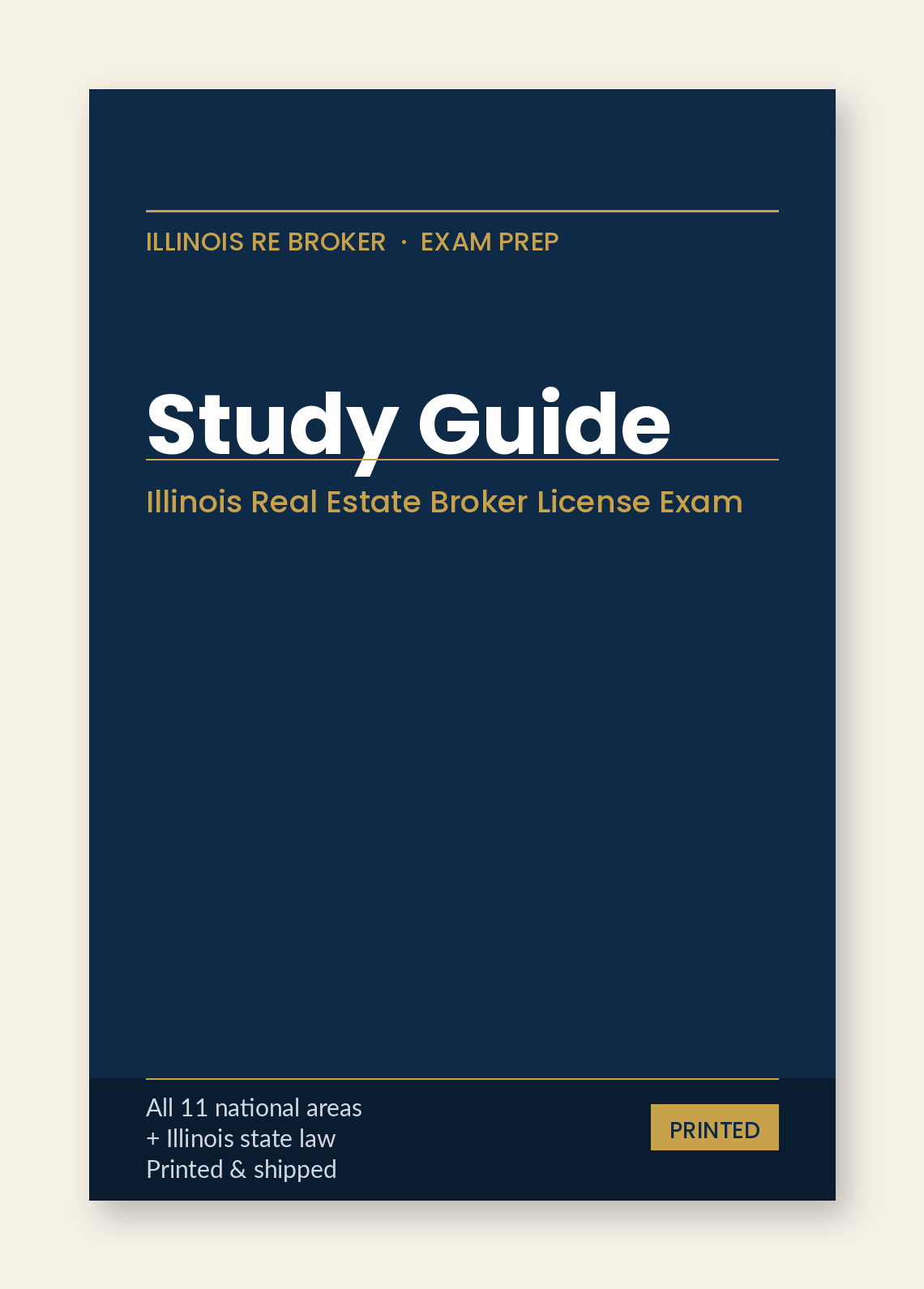 PassPath: Illinois RE Broker — Printed Comprehensive Study Guide